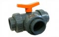 Druk PVC - 3 Weg Kogelkraan met T-boring