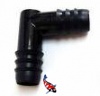 Bocht 9 mm zwart PE