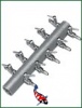Luchtverdeler 3/6 mm RVS 12 uitgangen