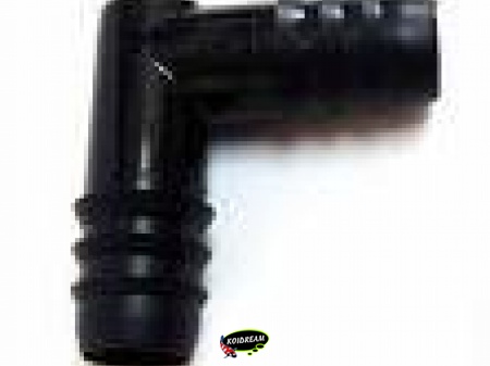 Bocht 9 mm zwart PE