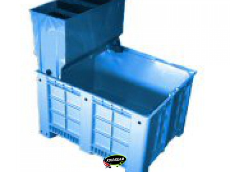 Blauwe bak met opzetfilter